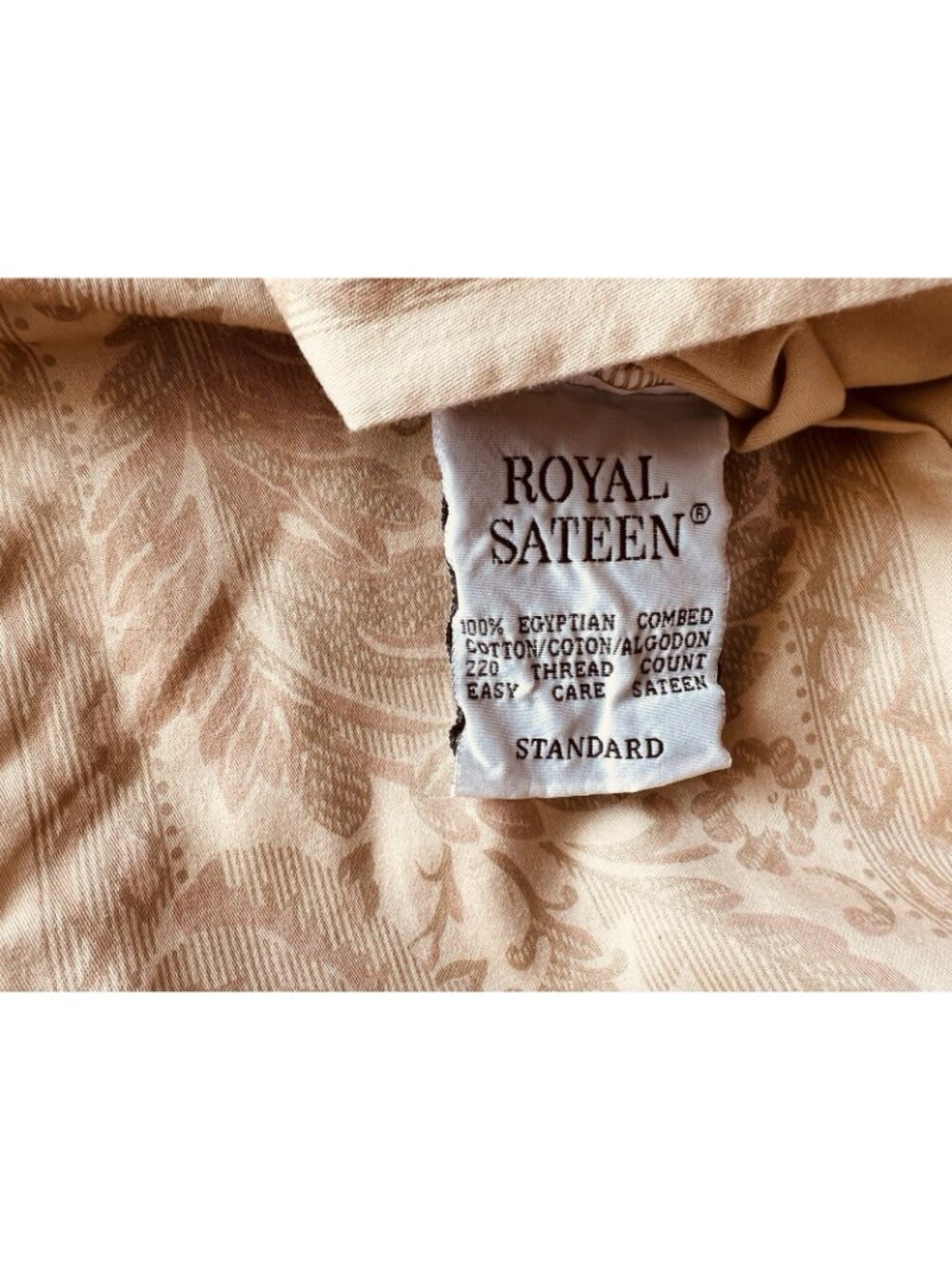 ROYAL SATEEN Pillowcases Standard Pair 100% Egyptian Cotton Crown Crafts LUXURY - Picture 2 of 16